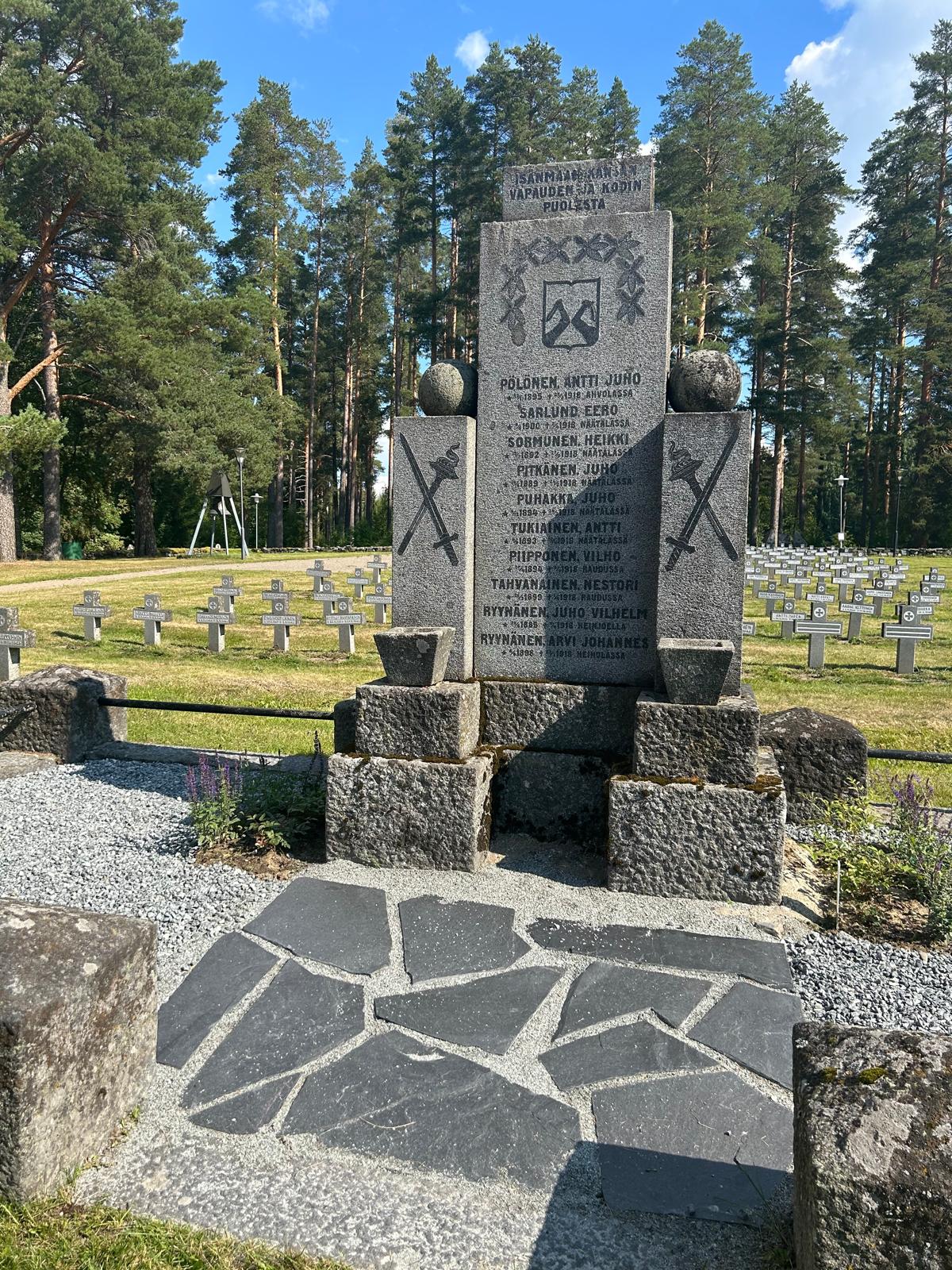 Kontiolahden kirkon pihapiirissä sijaitsee vapaussodan muistomerkki ja sankarihautausmaa, joille on kesällä...