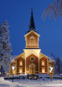 iltakuva Kontiolahden kirkosta